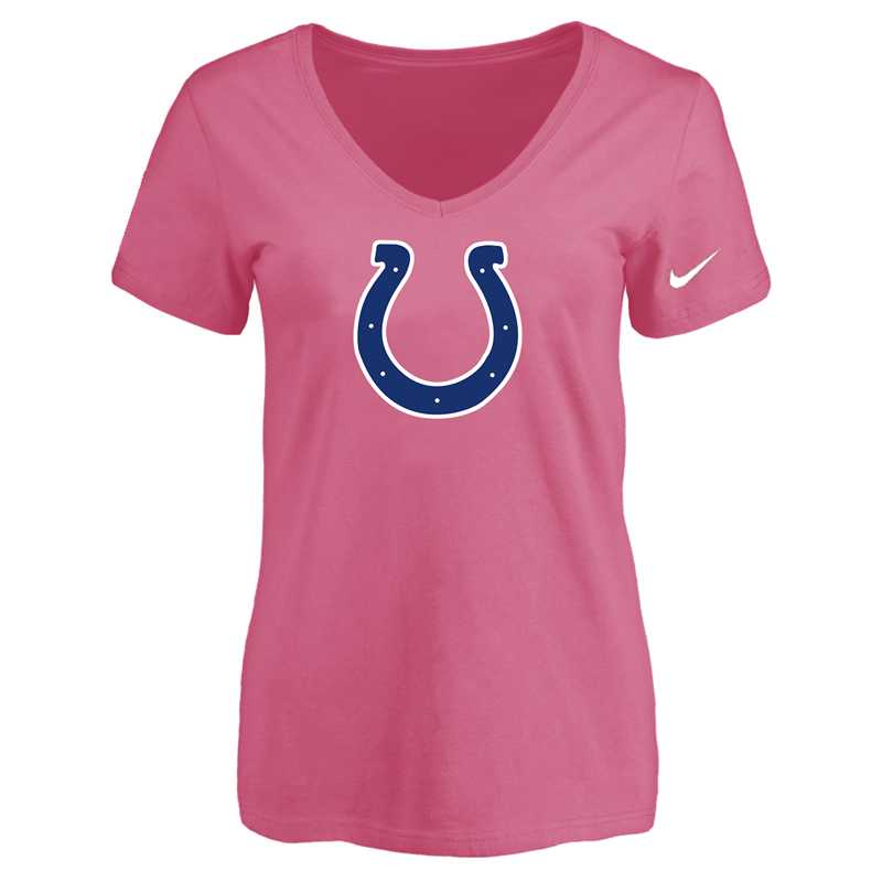 Women's Indiannapolis Colts Pink Logo V neck T-Shirt FengYun,We sell and wholesale Women's Indiannapolis Colts Pink Logo V neck T-Shirt FengYun on line form chian!