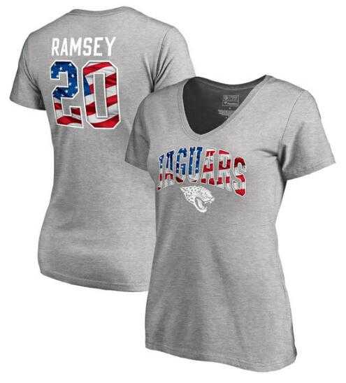 Women's Jacksonville Jaguars #20 Jalen Ramsey NFL Pro Line by Fanatics Branded Banner Wave Name & Number T Shirt Heathered Gray FengYun,We sell and wholesale Women's Jacksonville Jaguars #20 Jalen Ramsey NFL Pro Line by Fanatics Branded Banner Wave Name & Number T Shirt Heathered Gray FengYun on line form chian!