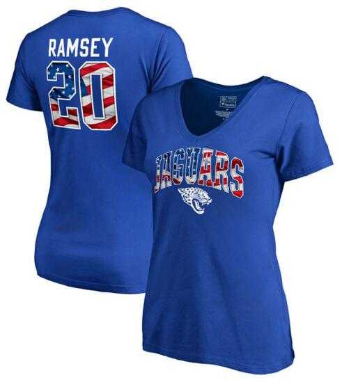 Women's Jacksonville Jaguars #20 Jalen Ramsey NFL Pro Line by Fanatics Branded Banner Wave Name & Number T Shirt Royal FengYun,We sell and wholesale Women's Jacksonville Jaguars #20 Jalen Ramsey NFL Pro Line by Fanatics Branded Banner Wave Name & Number T Shirt Royal FengYun on line form chian!
