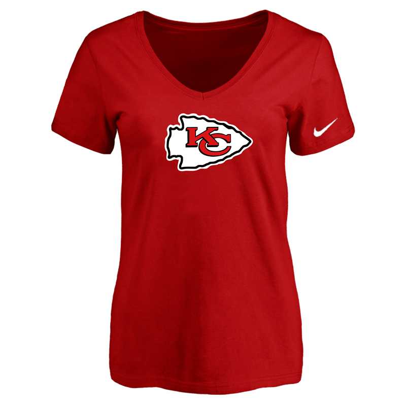 Women's Kansas City Chief Red Logo V neck T-Shirt FengYun,We sell and wholesale Women's Kansas City Chief Red Logo V neck T-Shirt FengYun on line form chian!