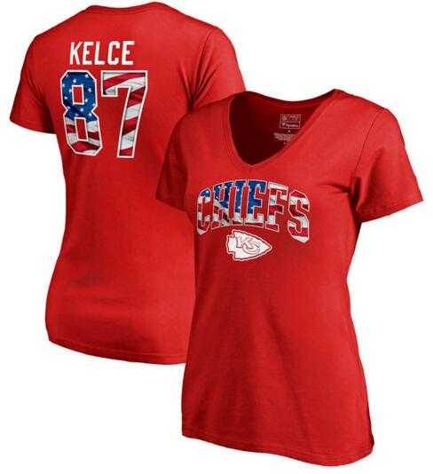 Women's Kansas City Chiefs #87 Travis Kelce NFL Pro Line by Fanatics Branded Banner Wave Name & Number T Shirt Red FengYun,We sell and wholesale Women's Kansas City Chiefs #87 Travis Kelce NFL Pro Line by Fanatics Branded Banner Wave Name & Number T Shirt Red FengYun on line form chian!
