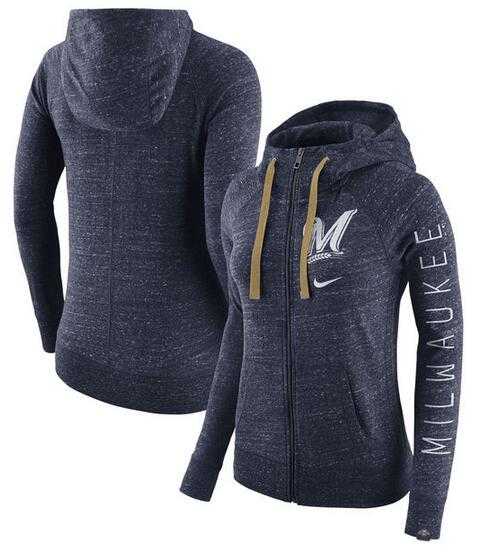 Women's Milwaukee Brewers Nike Vintage Full-Zip Hoodie - Heather Navy FengYun,We sell and wholesale Women's Milwaukee Brewers Nike Vintage Full-Zip Hoodie - Heather Navy FengYun on line form chian!