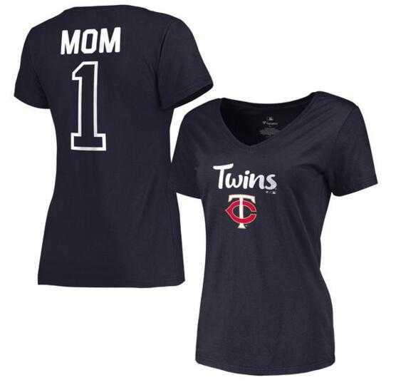 Women's Minnesota Twins 2017 Mother's Day #1 Mom V-Neck T-Shirt - Navy FengYun,We sell and wholesale Women's Minnesota Twins 2017 Mother's Day #1 Mom V-Neck T-Shirt - Navy FengYun on line form chian!