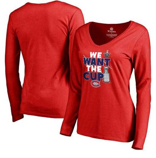 Women's Montreal Canadiens Fanatics Branded 2017 NHL Stanley Cup Playoff Participant Blue Line V Neck Long Sleeve T Shirt Red FengYun,We sell and wholesale Women's Montreal Canadiens Fanatics Branded 2017 NHL Stanley Cup Playoff Participant Blue Line V Neck Long Sleeve T Shirt Red FengYun on line form chian!