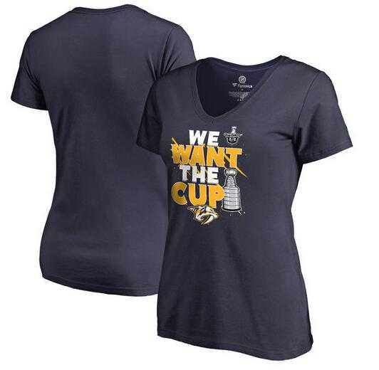 Women's Nashville Predators Fanatics Branded 2017 NHL Stanley Cup Playoff Participant Blue Line Slim Fit V Neck T Shirt Navy FengYun,We sell and wholesale Women's Nashville Predators Fanatics Branded 2017 NHL Stanley Cup Playoff Participant Blue Line Slim Fit V Neck T Shirt Navy FengYun on line form chian!