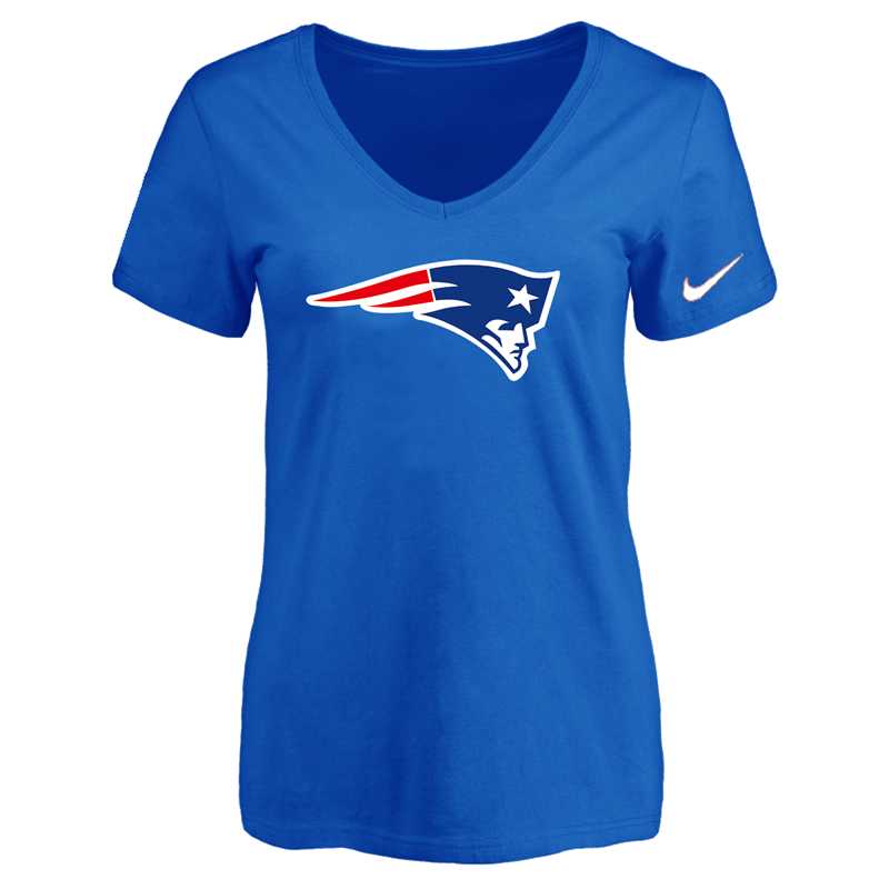 Women's New England Patriots Blue Logo V neck T-Shirt FengYun,We sell and wholesale Women's New England Patriots Blue Logo V neck T-Shirt FengYun on line form chian!