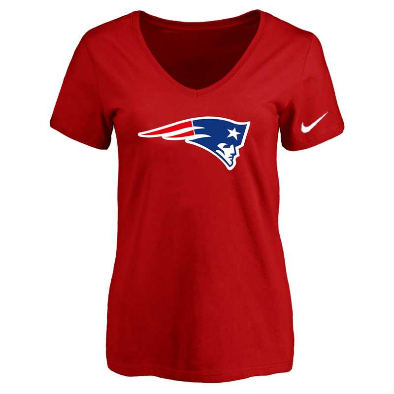 Women's New England Patriots Red Logo V neck T-Shirt FengYun,We sell and wholesale Women's New England Patriots Red Logo V neck T-Shirt FengYun on line form chian!