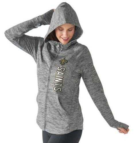 Women's New Orleans Saints G III 4Her by Carl Banks Recovery Full Zip Hoodie Heathered Gray FengYun,We sell and wholesale Women's New Orleans Saints G III 4Her by Carl Banks Recovery Full Zip Hoodie Heathered Gray FengYun on line form chian!