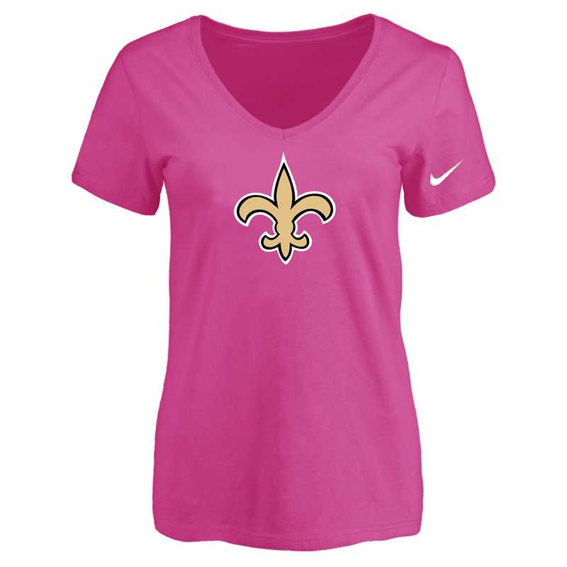 Women's New Orleans Saints Peach Logo V neck T-Shirt FengYun,We sell and wholesale Women's New Orleans Saints Peach Logo V neck T-Shirt FengYun on line form chian!