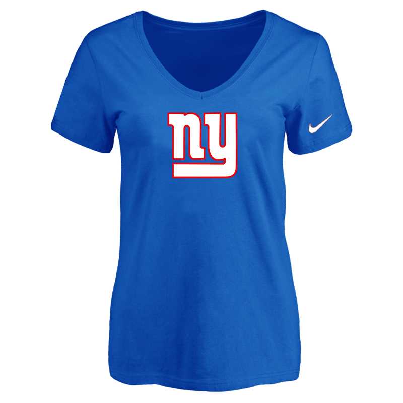 Women's New York Giants Blue Logo V neck T-Shirt FengYun,We sell and wholesale Women's New York Giants Blue Logo V neck T-Shirt FengYun on line form chian!