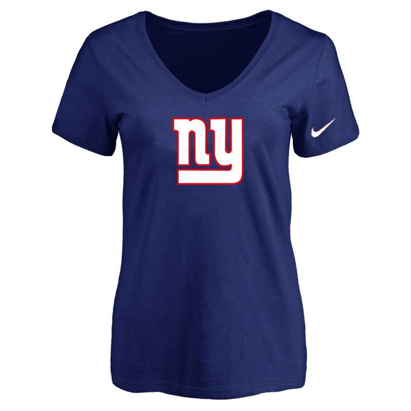 Women's New York Giants D.Blue Logo V neck T-Shirt FengYun,We sell and wholesale Women's New York Giants D.Blue Logo V neck T-Shirt FengYun on line form chian!