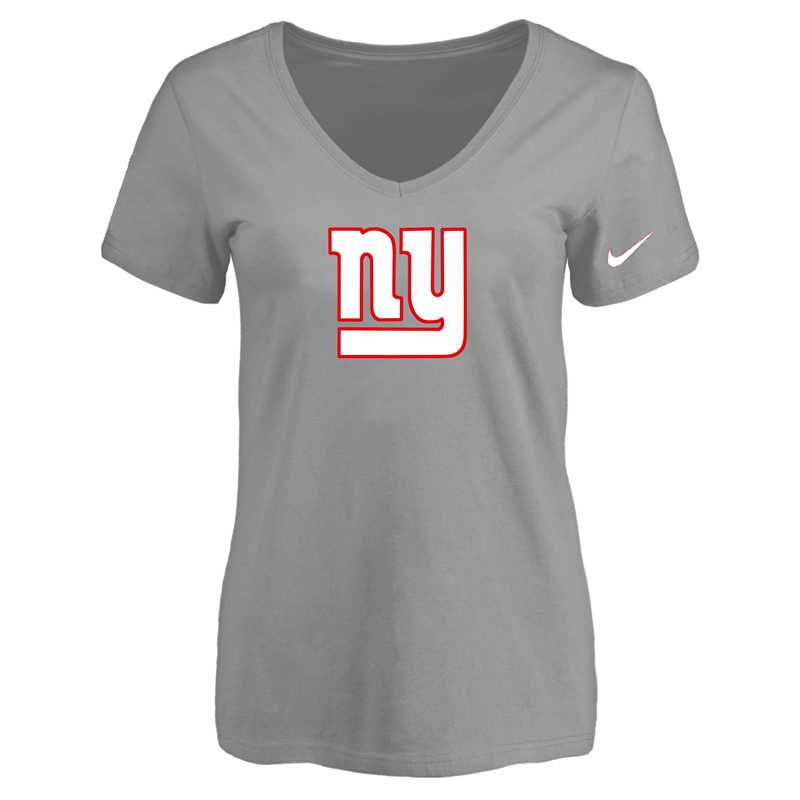 Women's New York Giants L.Gray Logo V neck T-Shirt FengYun,We sell and wholesale Women's New York Giants L.Gray Logo V neck T-Shirt FengYun on line form chian!