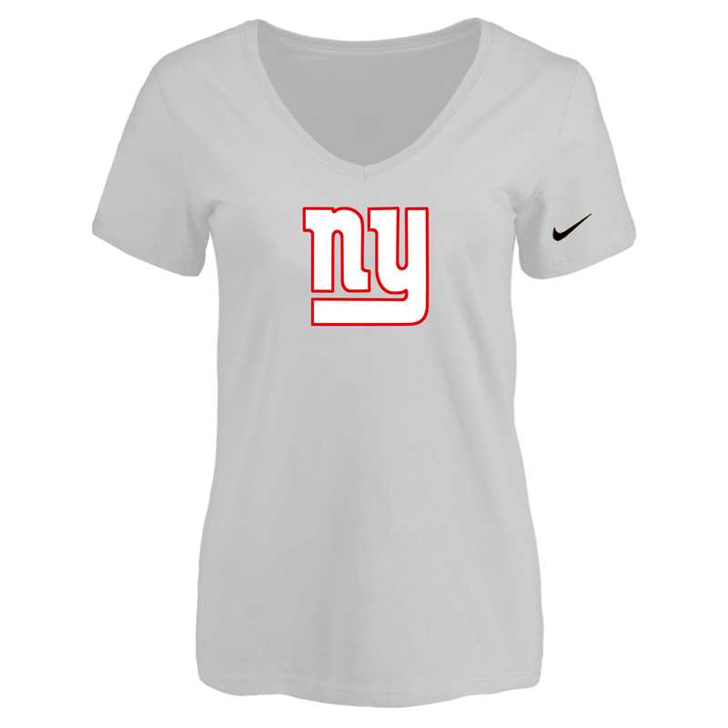Women's New York Giants White Logo V neck T-Shirt FengYun,We sell and wholesale Women's New York Giants White Logo V neck T-Shirt FengYun on line form chian!
