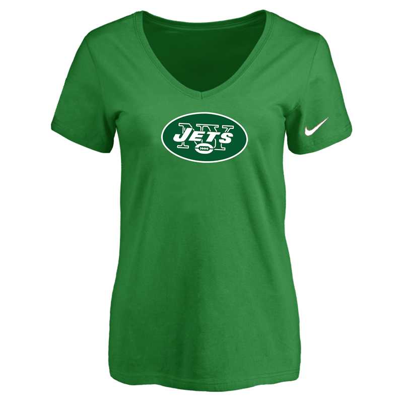 Women's New York Jets D.Green Logo V neck T-Shirt FengYun,We sell and wholesale Women's New York Jets D.Green Logo V neck T-Shirt FengYun on line form chian!