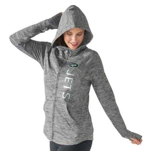 Women's New York Jets G III 4Her by Carl Banks Recovery Full Zip Hoodie Heathered Gray FengYun,We sell and wholesale Women's New York Jets G III 4Her by Carl Banks Recovery Full Zip Hoodie Heathered Gray FengYun on line form chian!