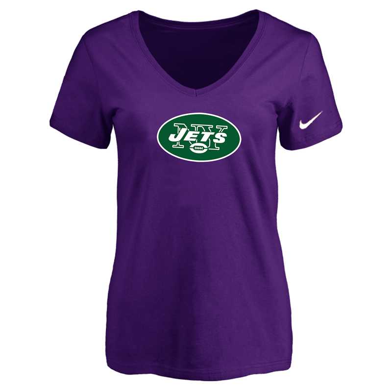 Women's New York Jets Purple Logo V neck T-Shirt FengYun,We sell and wholesale Women's New York Jets Purple Logo V neck T-Shirt FengYun on line form chian!