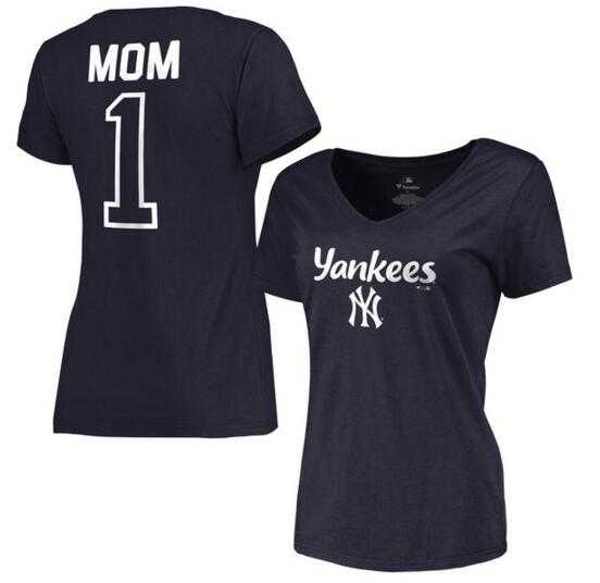 Women's New York Yankees 2017 Mother's Day #1 Mom V-Neck T-Shirt - Navy FengYun,We sell and wholesale Women's New York Yankees 2017 Mother's Day #1 Mom V-Neck T-Shirt - Navy FengYun on line form chian!