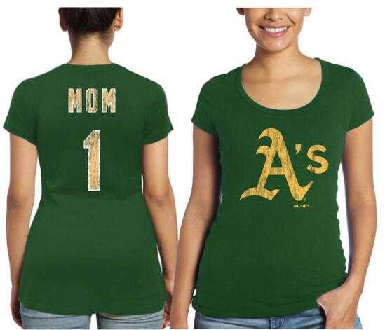 Women's Oakland Athletics Majestic Threads Mother's Day #1 Mom T-Shirt - Green FengYun,We sell and wholesale Women's Oakland Athletics Majestic Threads Mother's Day #1 Mom T-Shirt - Green FengYun on line form chian!