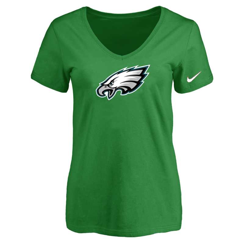 Women's Philadelphia Eagles D.Green Logo V neck T-Shirt FengYun,We sell and wholesale Women's Philadelphia Eagles D.Green Logo V neck T-Shirt FengYun on line form chian!