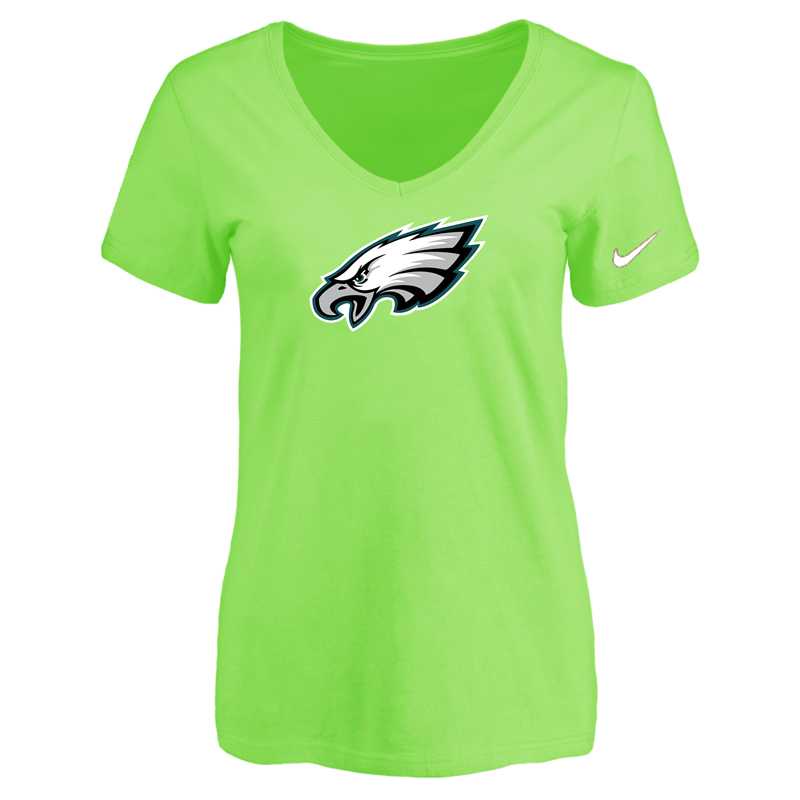 Women's Philadelphia Eagles L.Green Logo V neck T-Shirt FengYun,We sell and wholesale Women's Philadelphia Eagles L.Green Logo V neck T-Shirt FengYun on line form chian!