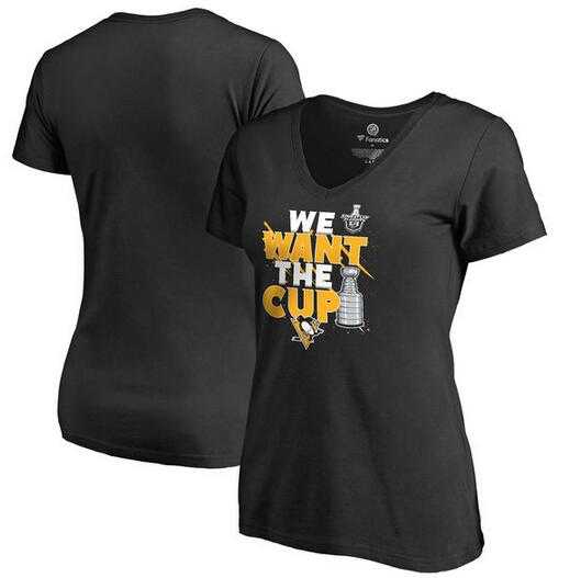 Women's Pittsburgh Penguins Fanatics Branded 2017 NHL Stanley Cup Playoff Participant Blue Line Slim Fit V Neck T Shirt Black FengYun,We sell and wholesale Women's Pittsburgh Penguins Fanatics Branded 2017 NHL Stanley Cup Playoff Participant Blue Line Slim Fit V Neck T Shirt Black FengYun on line form chian!