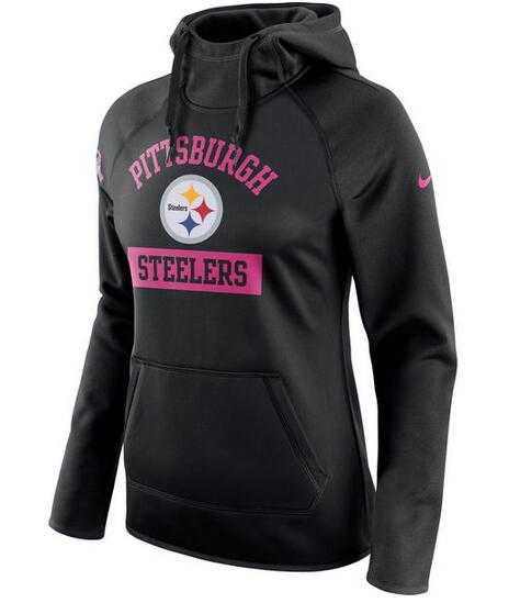 Women's Pittsburgh Steelers Nike Breast Cancer Awareness Circuit Performance Pullover Hoodie - Black FengYun,We sell and wholesale Women's Pittsburgh Steelers Nike Breast Cancer Awareness Circuit Performance Pullover Hoodie - Black FengYun on line form chian!