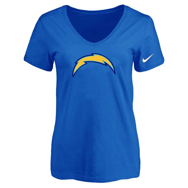 Women's San Diego Chargers Blue Logo V neck T-Shirt FengYun,We sell and wholesale Women's San Diego Chargers Blue Logo V neck T-Shirt FengYun on line form chian!