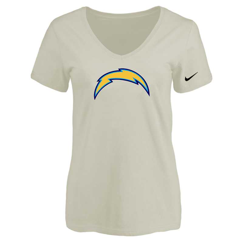 Women's San Diego Chargers Cream Logo V neck T-Shirt FengYun,We sell and wholesale Women's San Diego Chargers Cream Logo V neck T-Shirt FengYun on line form chian!
