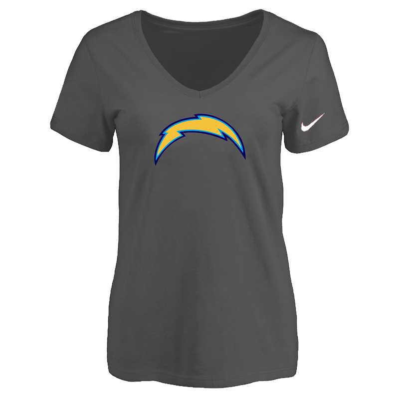 Women's San Diego Chargers D.Gray Logo V neck T-Shirt FengYun,We sell and wholesale Women's San Diego Chargers D.Gray Logo V neck T-Shirt FengYun on line form chian!