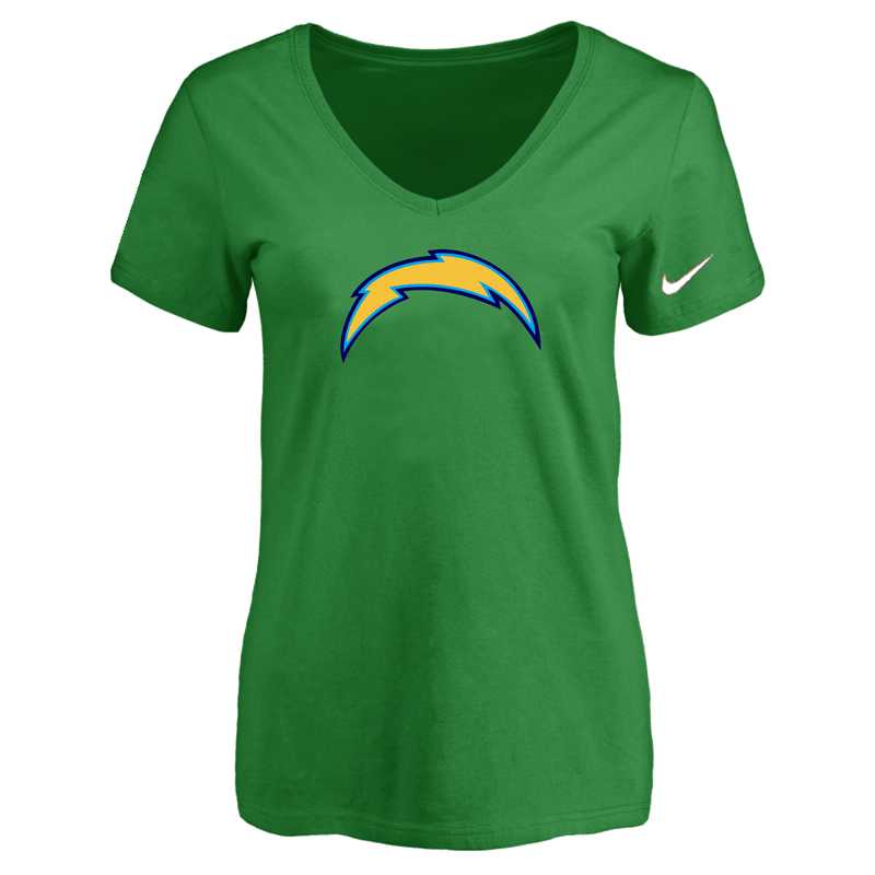 Women's San Diego Chargers D.Green Logo V neck T-Shirt FengYun,We sell and wholesale Women's San Diego Chargers D.Green Logo V neck T-Shirt FengYun on line form chian!