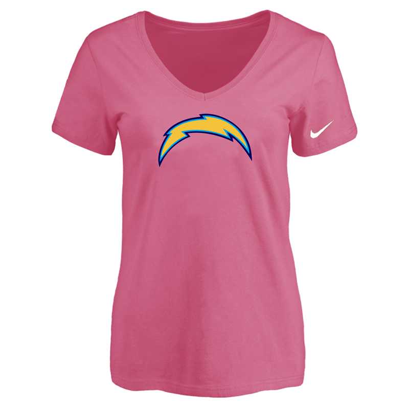 Women's San Diego Chargers Pink Logo V neck T-Shirt FengYun,We sell and wholesale Women's San Diego Chargers Pink Logo V neck T-Shirt FengYun on line form chian!
