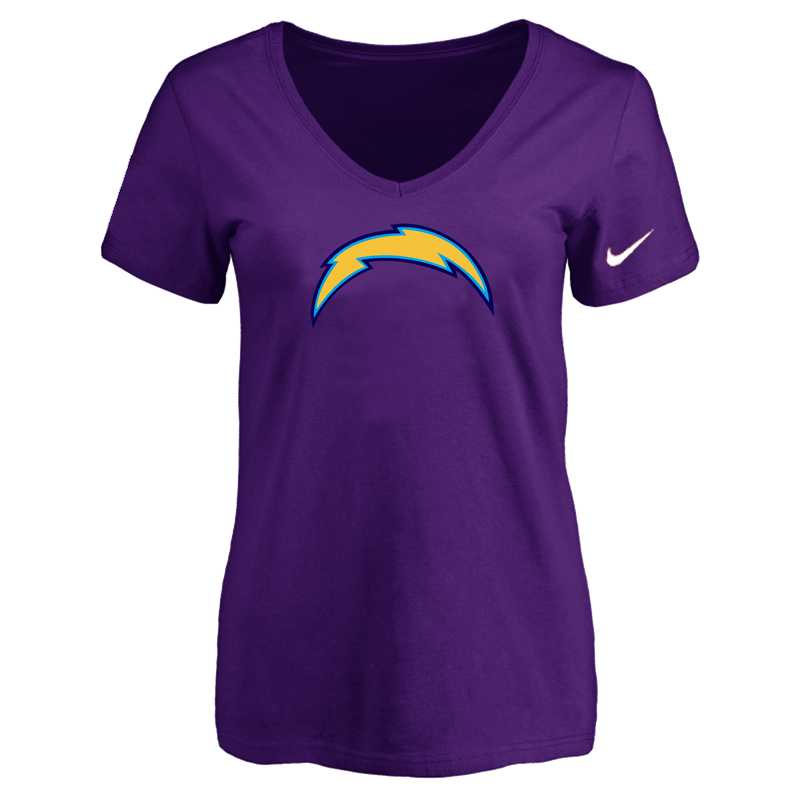 Women's San Diego Chargers Purple Logo V neck T-Shirt FengYun,We sell and wholesale Women's San Diego Chargers Purple Logo V neck T-Shirt FengYun on line form chian!