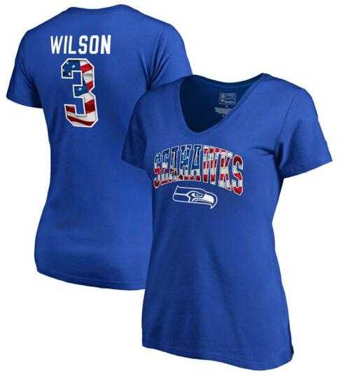 Women's Seattle Seahawks #3 Russell Wilson NFL Pro Line by Fanatics Branded Banner Wave Name & Number T Shirt Royal FengYun,We sell and wholesale Women's Seattle Seahawks #3 Russell Wilson NFL Pro Line by Fanatics Branded Banner Wave Name & Number T Shirt Royal FengYun on line form chian!
