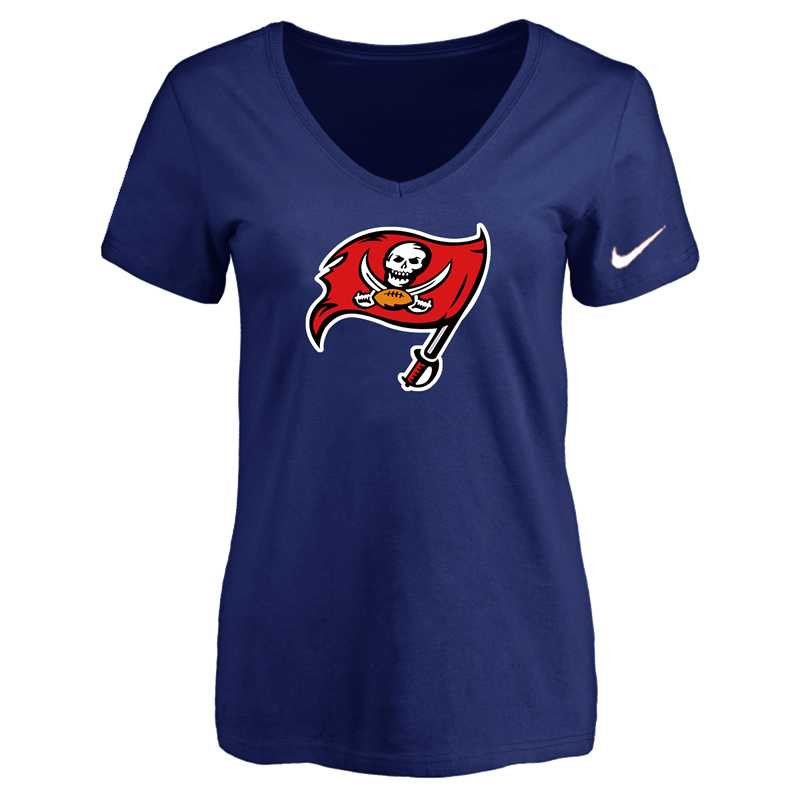 Women's Tampa Bay Buccaneers D.Blue Logo V neck T-Shirt FengYun,We sell and wholesale Women's Tampa Bay Buccaneers D.Blue Logo V neck T-Shirt FengYun on line form chian!