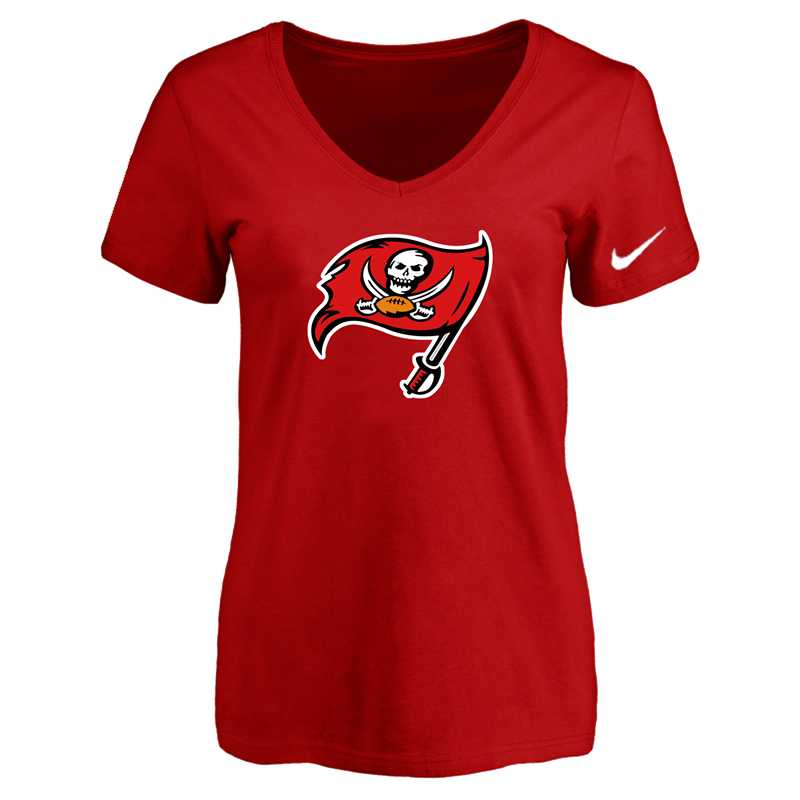 Women's Tampa Bay Buccaneers Red Logo V neck T-Shirt FengYun,We sell and wholesale Women's Tampa Bay Buccaneers Red Logo V neck T-Shirt FengYun on line form chian!
