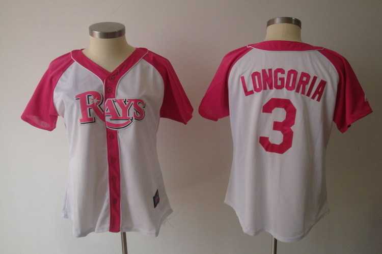 Women's Tampa Bay Rays #3 Evan Longoria White Pink Splash Fashion Stitched Jersey,We sell and wholesale Women's Tampa Bay Rays #3 Evan Longoria White Pink Splash Fashion Stitched Jersey on line form chian!