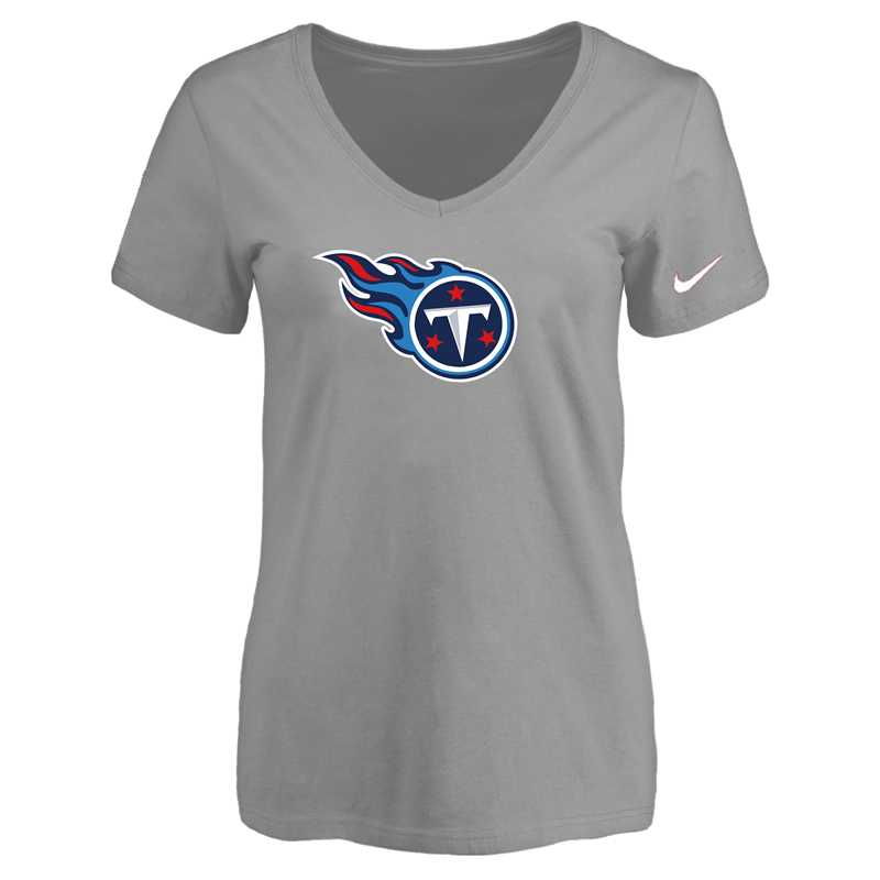 Women's Tennessee Titans L.Gray Logo V neck T-Shirt FengYun,We sell and wholesale Women's Tennessee Titans L.Gray Logo V neck T-Shirt FengYun on line form chian!