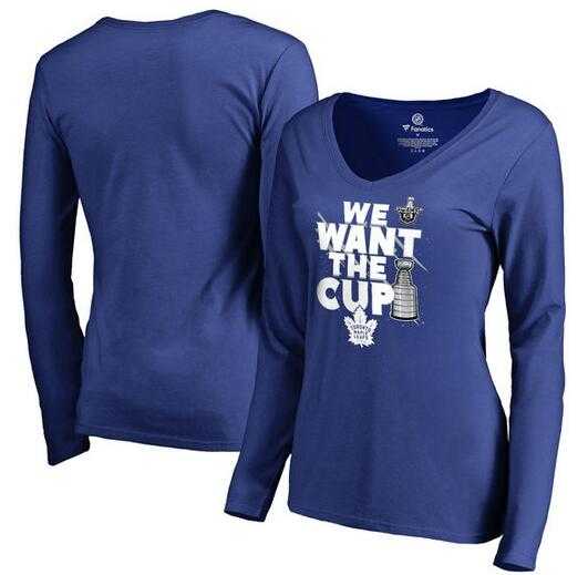 Women's Toronto Maple Leafs Fanatics Branded 2017 NHL Stanley Cup Playoffs Participant Blue Line Long Sleeve V Neck T Shirt Royal FengYun,We sell and wholesale Women's Toronto Maple Leafs Fanatics Branded 2017 NHL Stanley Cup Playoffs Participant Blue Line Long Sleeve V Neck T Shirt Royal FengYun on line form chian!