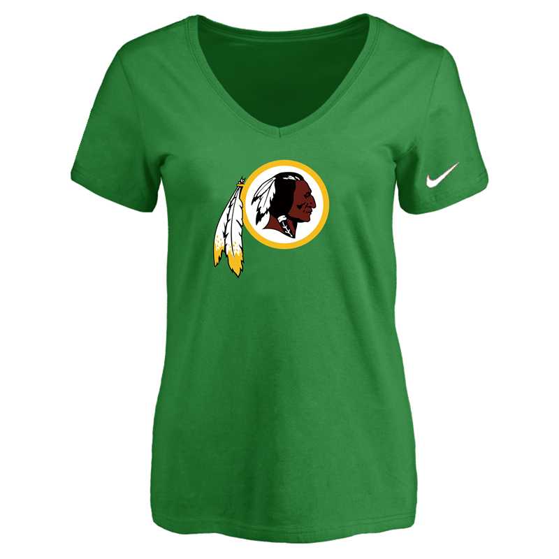 Women's Washington Redskins D.Green Logo V neck T-Shirt FengYun,We sell and wholesale Women's Washington Redskins D.Green Logo V neck T-Shirt FengYun on line form chian!