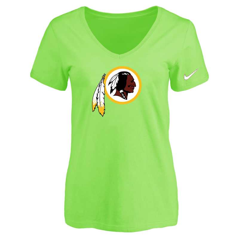 Women's Washington Redskins L.Green Logo V neck T-Shirt FengYun,We sell and wholesale Women's Washington Redskins L.Green Logo V neck T-Shirt FengYun on line form chian!