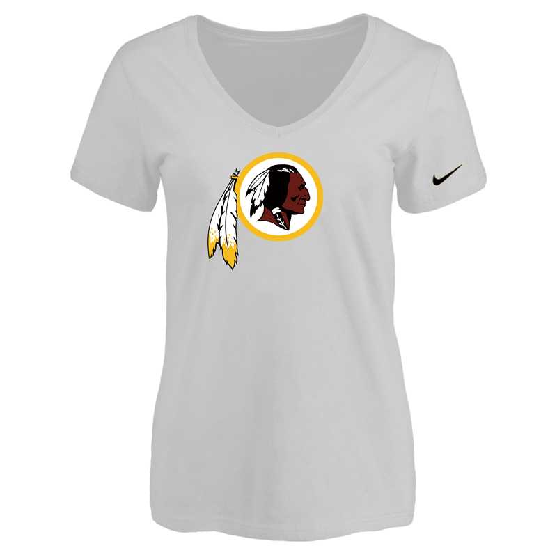 Women's Washington Redskins White Logo V neck T-Shirt FengYun,We sell and wholesale Women's Washington Redskins White Logo V neck T-Shirt FengYun on line form chian!