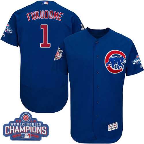 Chicago Cubs #1 Kosuke Fukudome Blue 2016 World Series Champions Flexbase Stitched Jersey DingZhi,We sell and wholesale Chicago Cubs #1 Kosuke Fukudome Blue 2016 World Series Champions Flexbase Stitched Jersey DingZhi on line form chian!