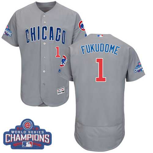 Chicago Cubs #1 Kosuke Fukudome Gray 2016 World Series Champions Flexbase Stitched Jersey DingZhi,We sell and wholesale Chicago Cubs #1 Kosuke Fukudome Gray 2016 World Series Champions Flexbase Stitched Jersey DingZhi on line form chian!