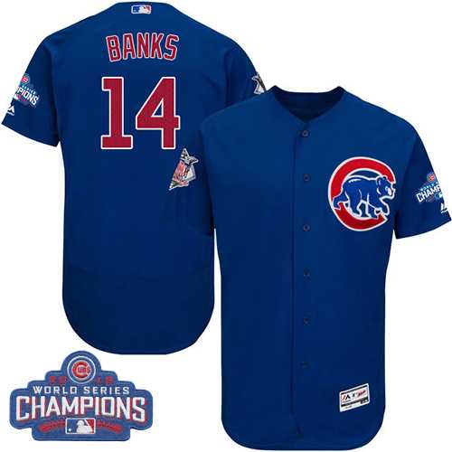 Chicago Cubs #14 Ernie Banks Blue 2016 World Series Champions Flexbase Stitched Jersey DingZhi,We sell and wholesale Chicago Cubs #14 Ernie Banks Blue 2016 World Series Champions Flexbase Stitched Jersey DingZhi on line form chian!