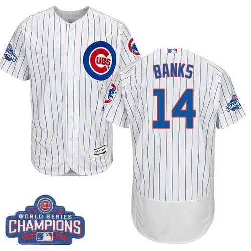 Chicago Cubs #14 Ernie Banks White 2016 World Series Champions Flexbase Stitched Jersey DingZhi,We sell and wholesale Chicago Cubs #14 Ernie Banks White 2016 World Series Champions Flexbase Stitched Jersey DingZhi on line form chian!