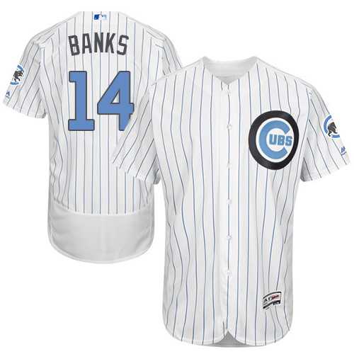 Chicago Cubs #14 Ernie Banks White Father's Day Flexbase Stitched Jersey DingZhi,We sell and wholesale Chicago Cubs #14 Ernie Banks White Father's Day Flexbase Stitched Jersey DingZhi on line form chian!