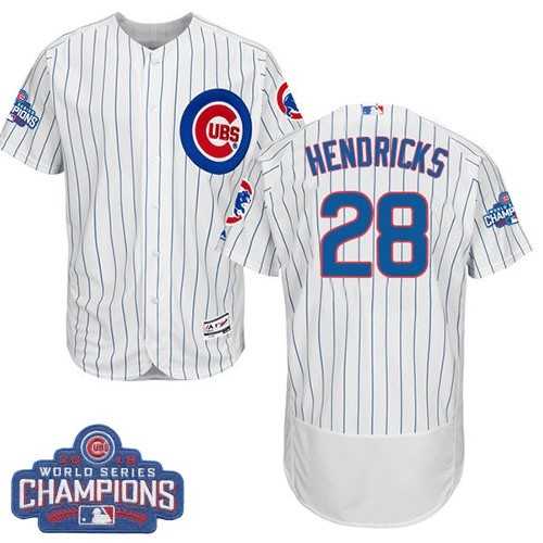 Chicago Cubs #28 Kyle Hendricks White 2016 World Series Champions Flexbase Stitched Jersey DingZhi,We sell and wholesale Chicago Cubs #28 Kyle Hendricks White 2016 World Series Champions Flexbase Stitched Jersey DingZhi on line form chian!