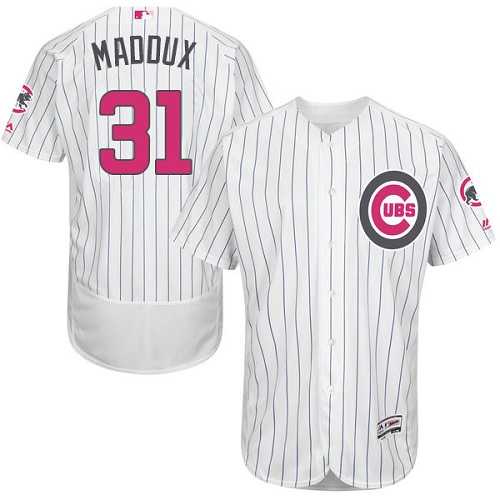 Chicago Cubs #31 Greg Maddux White Mother's Day Flexbase Stitched Jersey DingZhi,We sell and wholesale Chicago Cubs #31 Greg Maddux White Mother's Day Flexbase Stitched Jersey DingZhi on line form chian!