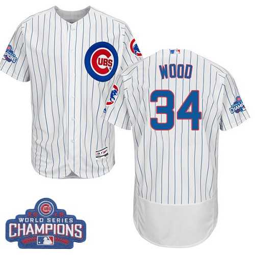 Chicago Cubs #34 Kerry Wood White 2016 World Series Champions Flexbase Stitched Jersey DingZhi,We sell and wholesale Chicago Cubs #34 Kerry Wood White 2016 World Series Champions Flexbase Stitched Jersey DingZhi on line form chian!