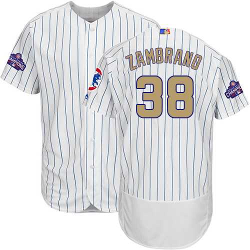 Chicago Cubs #38 Carlos Zambrano White World Series Champions Gold Program Flexbase Stitched Jersey DingZhi,We sell and wholesale Chicago Cubs #38 Carlos Zambrano White World Series Champions Gold Program Flexbase Stitched Jersey DingZhi on line form chian!
